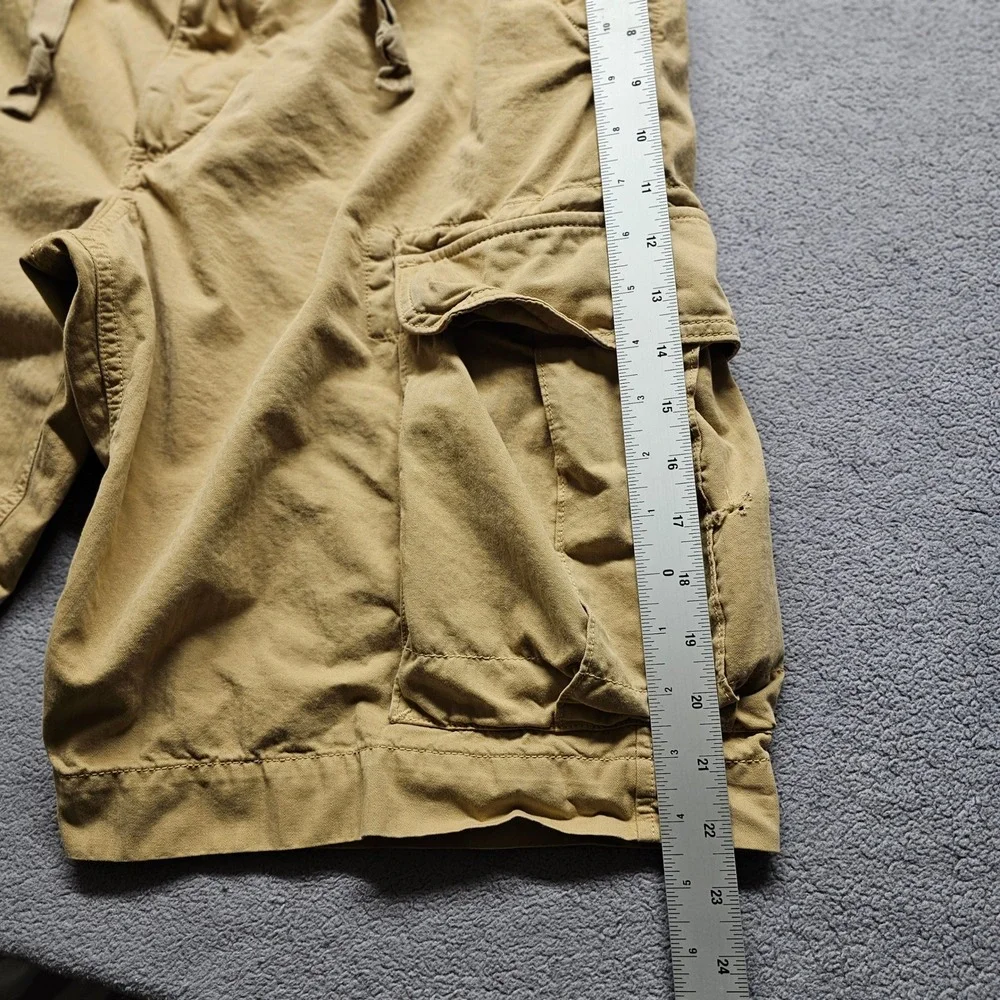 Banana Republic Cargo Shorts Mens 34 Tan Relaxed Fit Garment Dye Cotton 4766